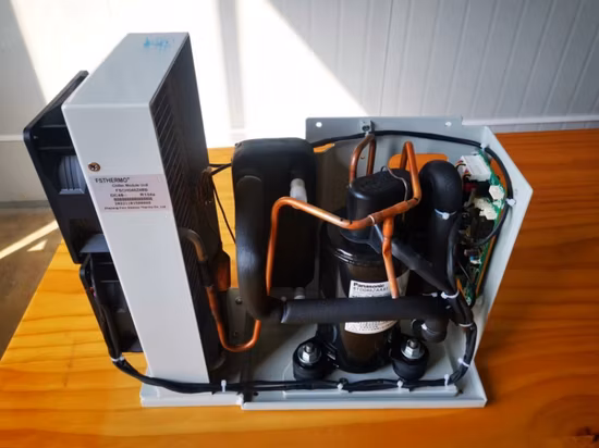 Fabricantes de China DC 24V 1000W Mini Unidad de módulo de enfriador de líquido de refrigeración Enfriador de enfriamiento de batería EV