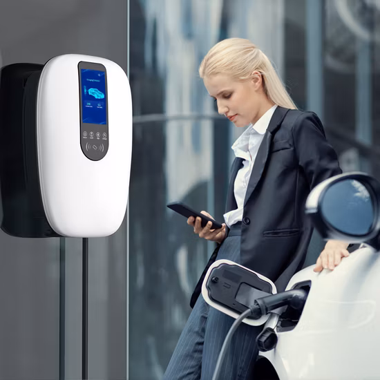 Estación de carga Bluesky AC Wallbox EV con Ocpp Ethernet, 4G, WiFi